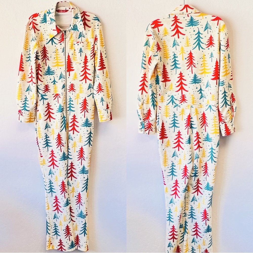 Shinesty Christmas Tree Zip Up Full Body Onesie Suit Men’s Small